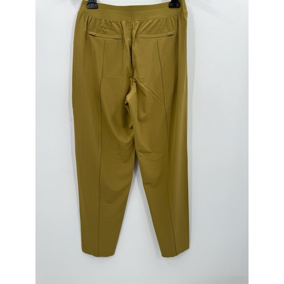 Athleta Brooklyn Heights Ankle Pants 8 Slim Travel Casual Mustard Mid Rise - Picture 5 of 11